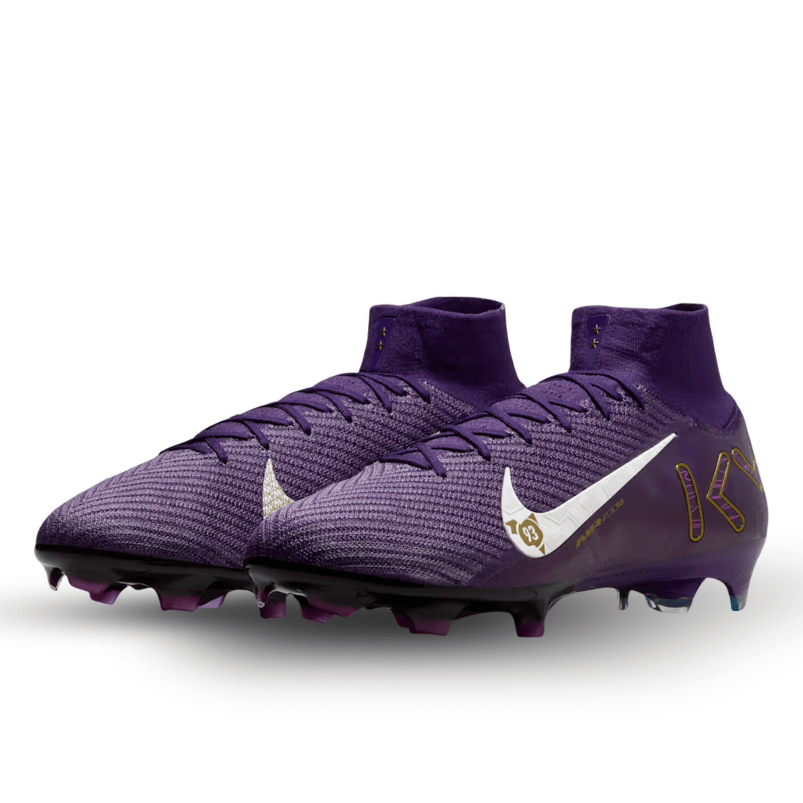 Nike Zoom Superfly 10 Elite Kylian Mbappe KM FG Soccer Cleats (Grand Purple/Pale Ivory) | SoccerWearhouse