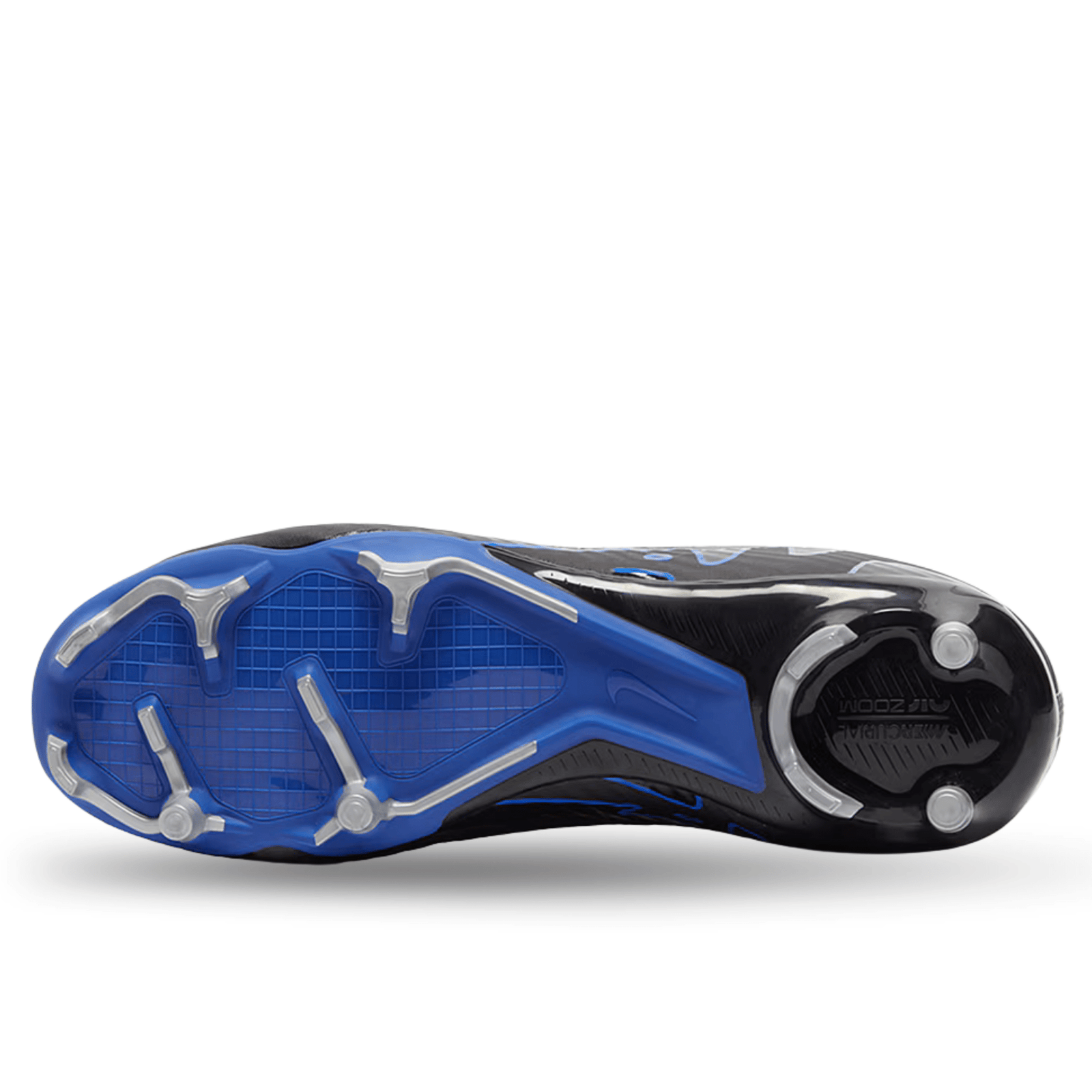 Nike Zoom Superfly 9 Academy FG/MG Soccer Cleats (Black/Chrome - Hyper Royal) | SoccerWearhouse