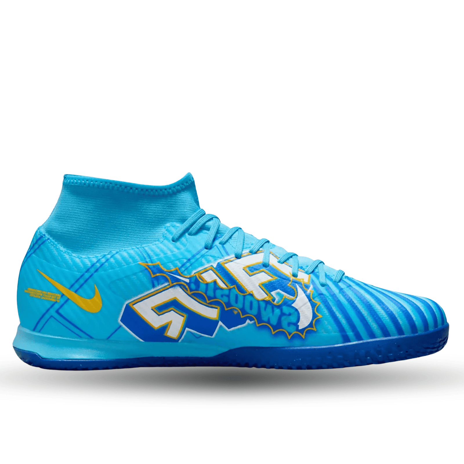 Nike Zoom Superfly 9 Academy Indoor Soccer Shoes (Baltic Blue/White) | SoccerWearhouse