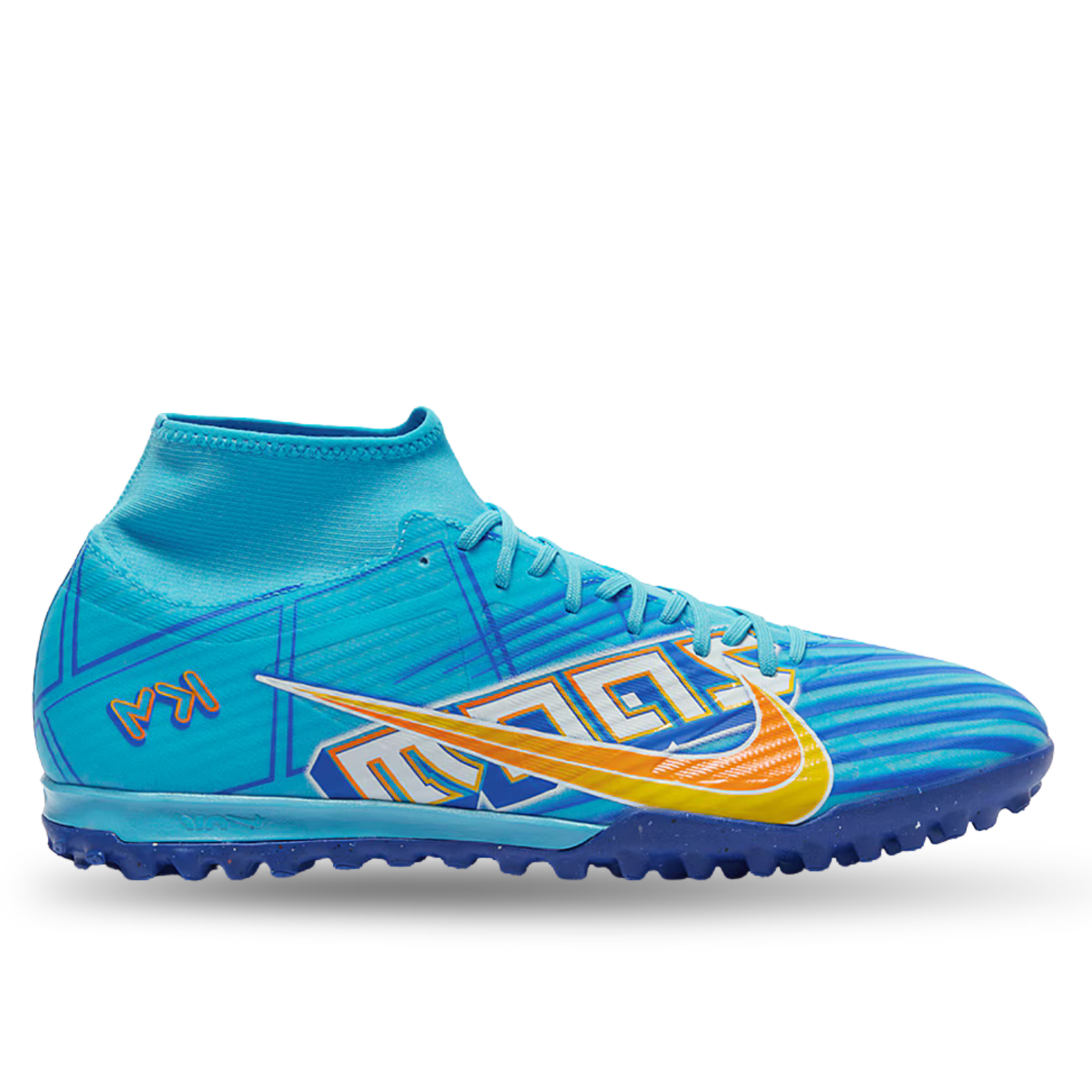 Nike Zoom Superfly 9 Academy Turf Soccer Shoes (Baltic Blue/White) | SoccerWearhouse