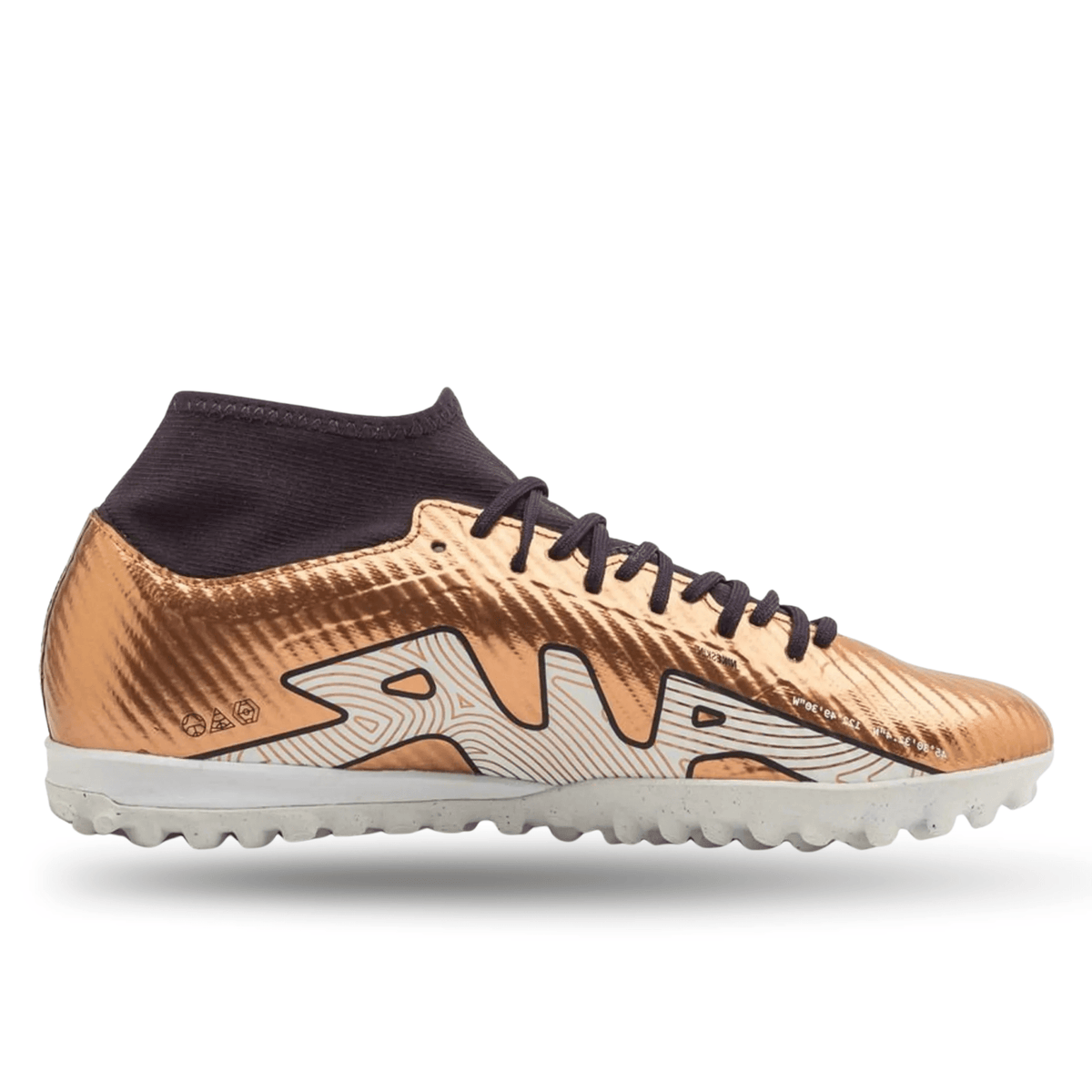 Nike Zoom Superfly 9 Academy Turf Soccer Shoes (Metallic Copper) | SoccerWearhouse