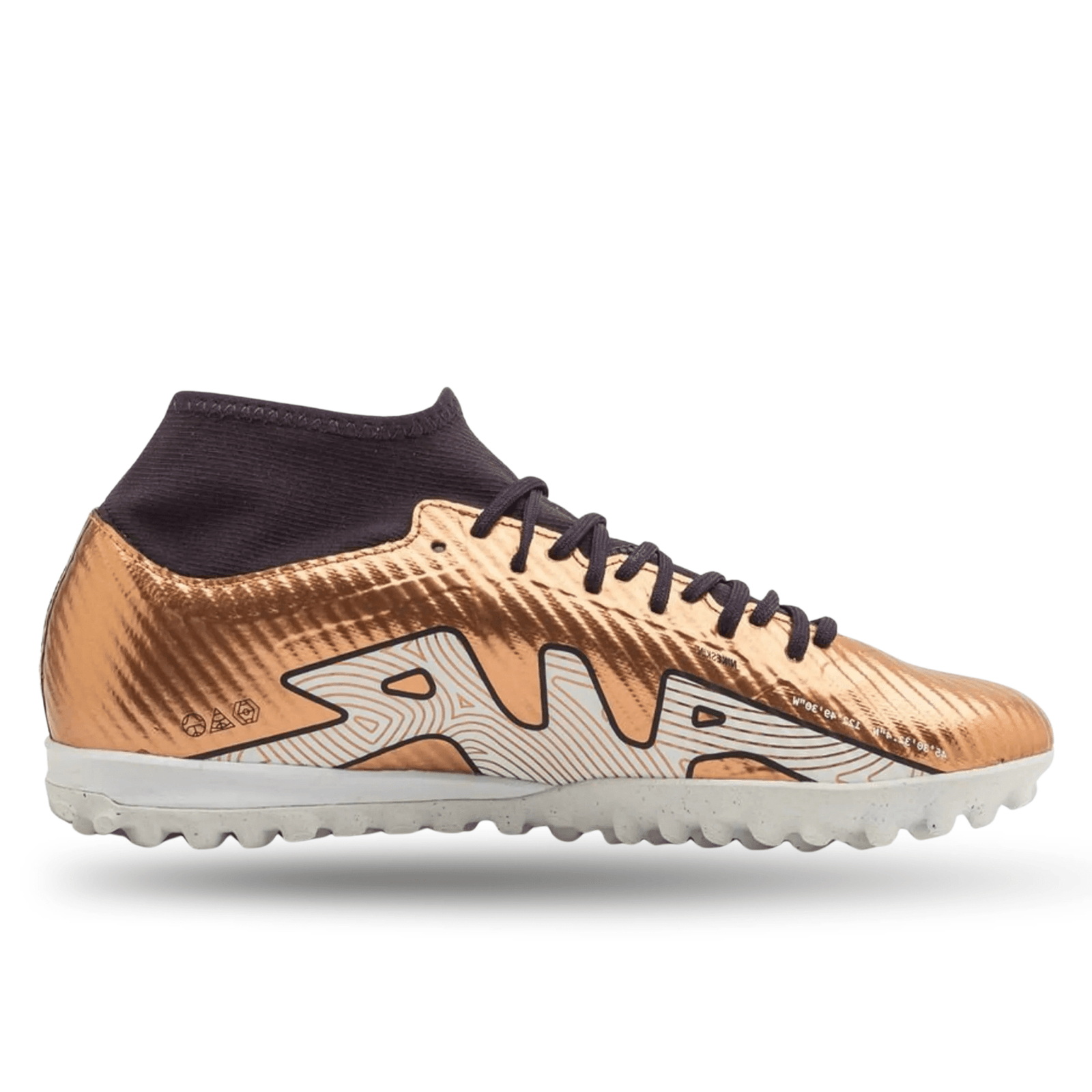 Nike Zoom Superfly 9 Academy Turf Soccer Shoes (Metallic Copper) | SoccerWearhouse