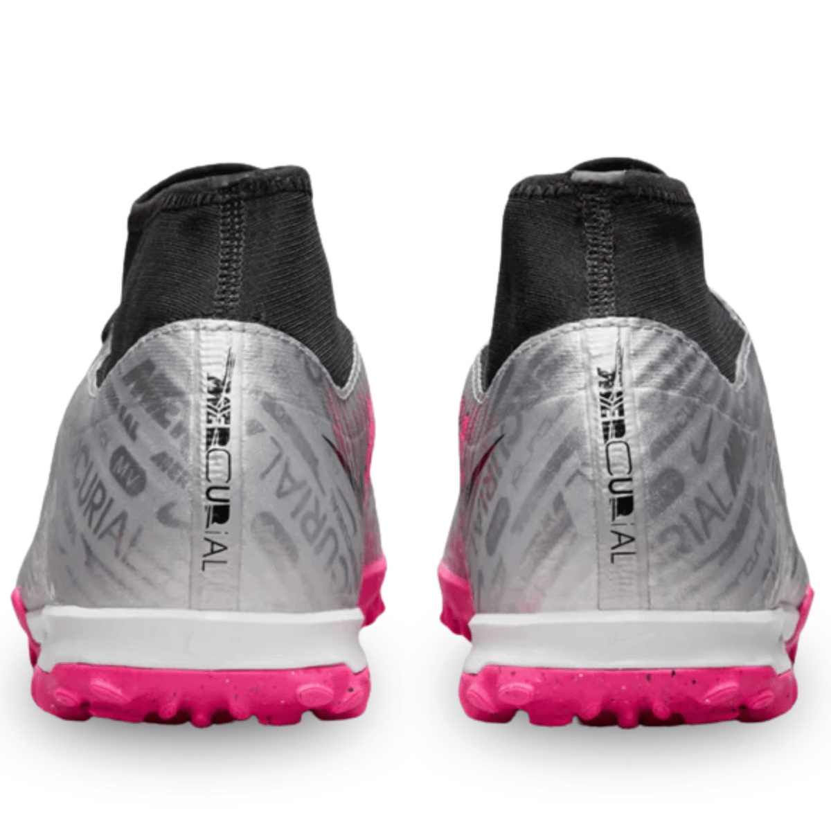 Nike Zoom Superfly 9 Academy XXV Turf Soccer Shoes (Metallic Silver/Hyper Pink) | SoccerWearhouse