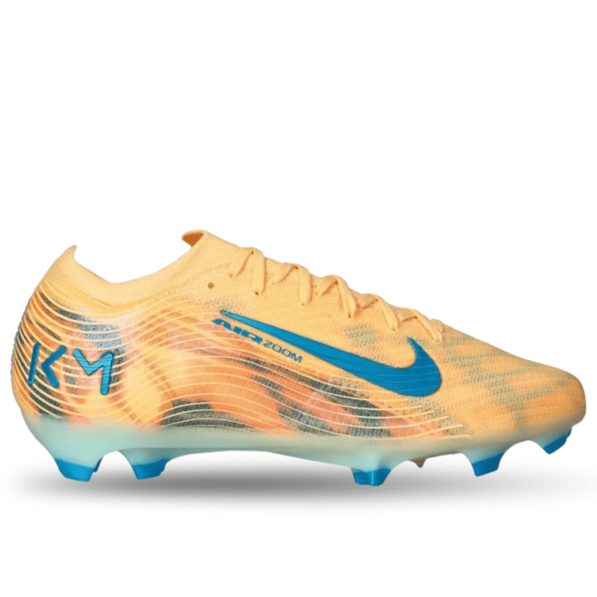 Nike Zoom Vapor 16 Elite KM Firm Ground Soccer Cleats (Melon Tint/Neo Turq/Igloo) | SoccerWearhouse