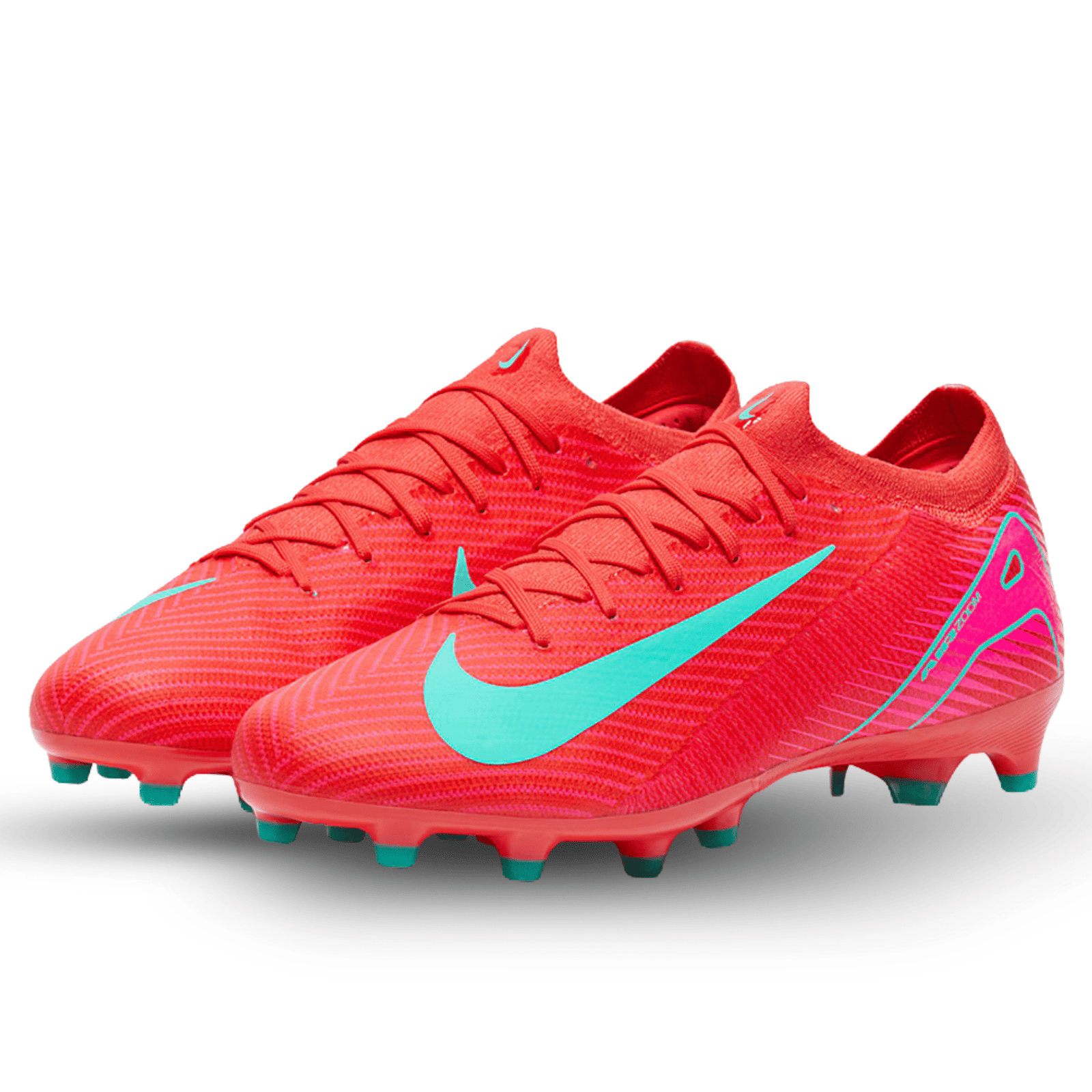 Nike Zoom Vapor 16 Pro AG - Pro Soccer Cleats (Ember Glow/Aurora Green) | SoccerWearhouse