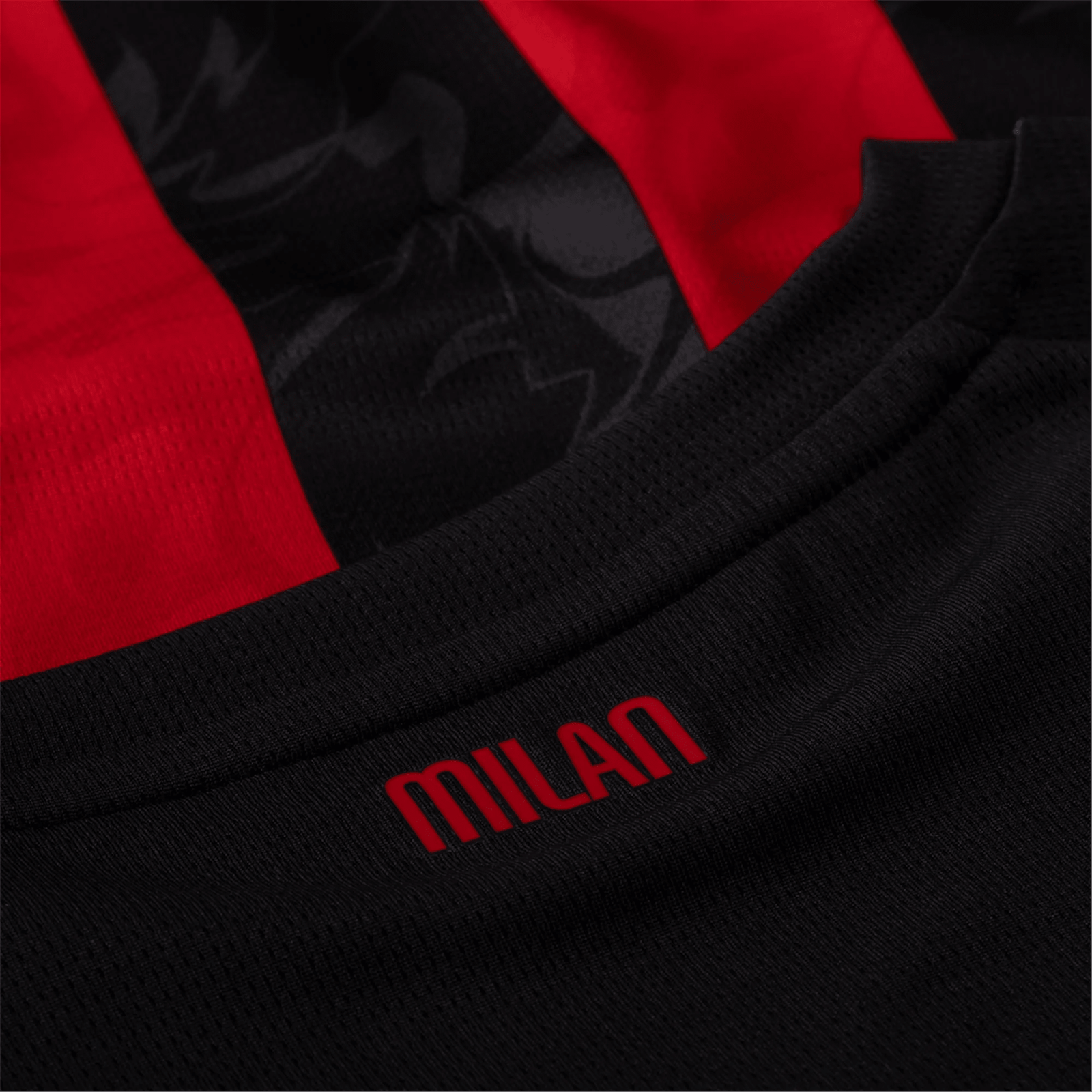 Puma AC Milan Long Sleeve Home Jersey w/ Champions League Patches 25/26 (Red/Black) | SoccerWearhouse