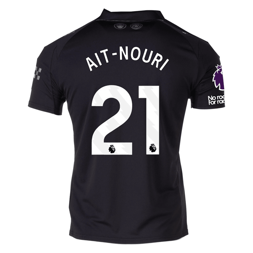 Puma Ait - Nouri Men's Manchester City Away Jersey 25/26 w/ NRFR + EPL Patches (Puma Black) | SoccerWearhouse
