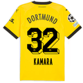 Puma Borussia Dortmund Authentic Kamara Home Jersey w/ Champions League Patches 23/24 (Cyber Yellow/Puma Black)