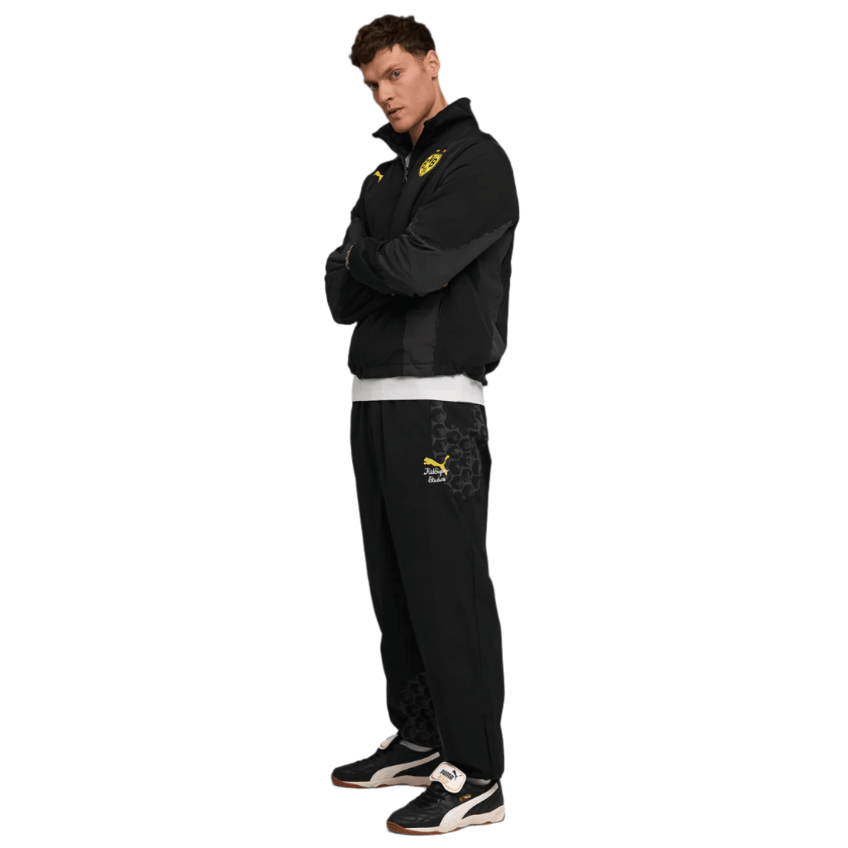 Puma BVB 25/26 KidSuper Reversible Jacket (Puma Black/Faster Yellow) | SoccerWearhouse