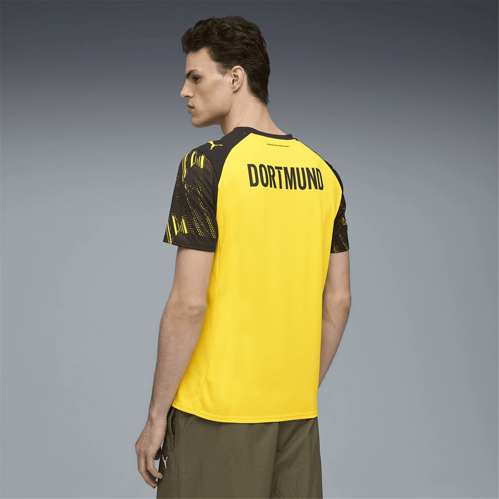 Puma BVB Dortmund Emre Can Home Jersey w/ Bundesliga Patch 25/26 (Faster Yellow/Black) | SoccerWearhouse