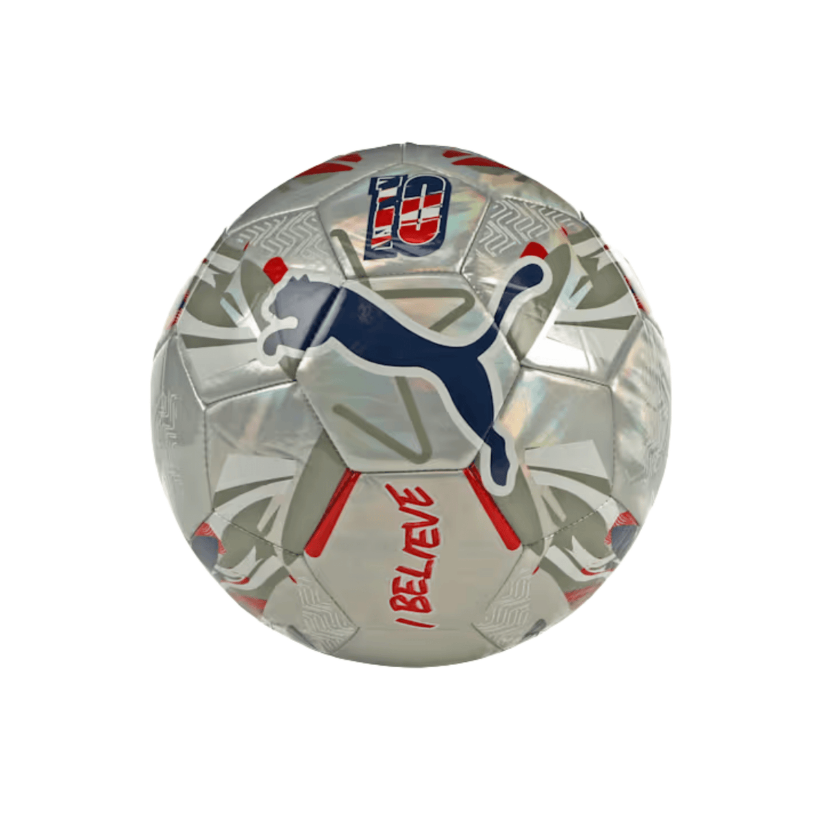 PUMA Christian Pulisic Road to World Cup Mini Ball (Silver/Red/Blue) | SoccerWearhouse