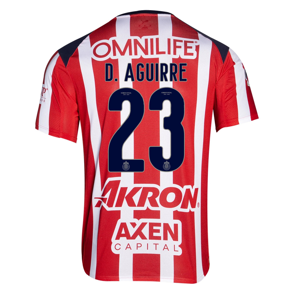 Puma Daniel Aguirre Men's Chivas De Guadalajara Home Jersey 25/26 (Puma Red/White) | SoccerWearhouse