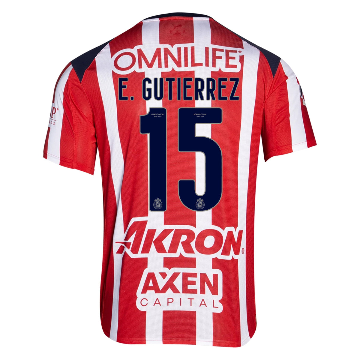 Puma Erick Gutiérrez Men's Chivas De Guadalajara Home Jersey 25/26 (Puma Red/White) | SoccerWearhouse