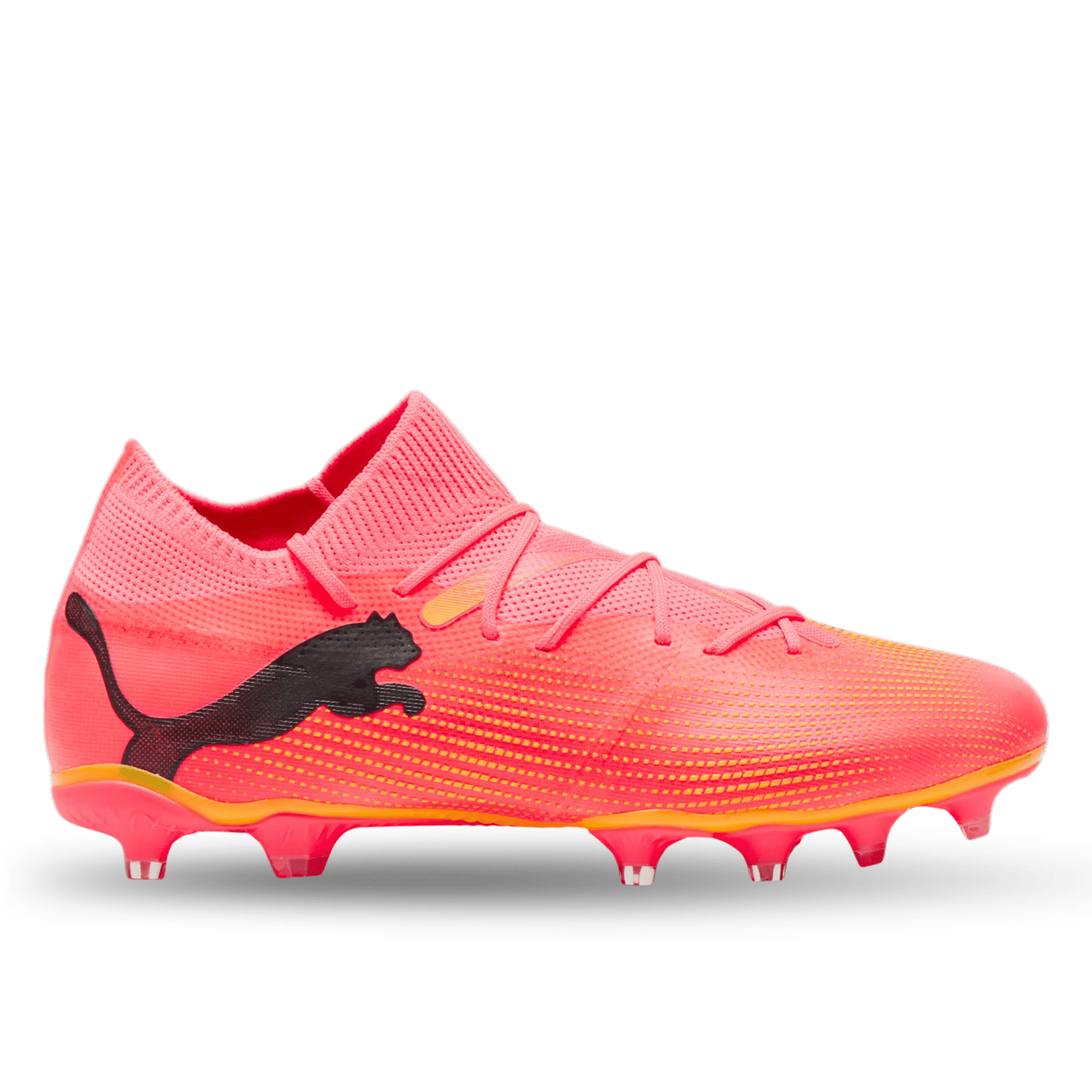 Puma Future 7 Match FG/AG Soccer Cleats (Sunset Glow/Puma Black) | SoccerWearhouse