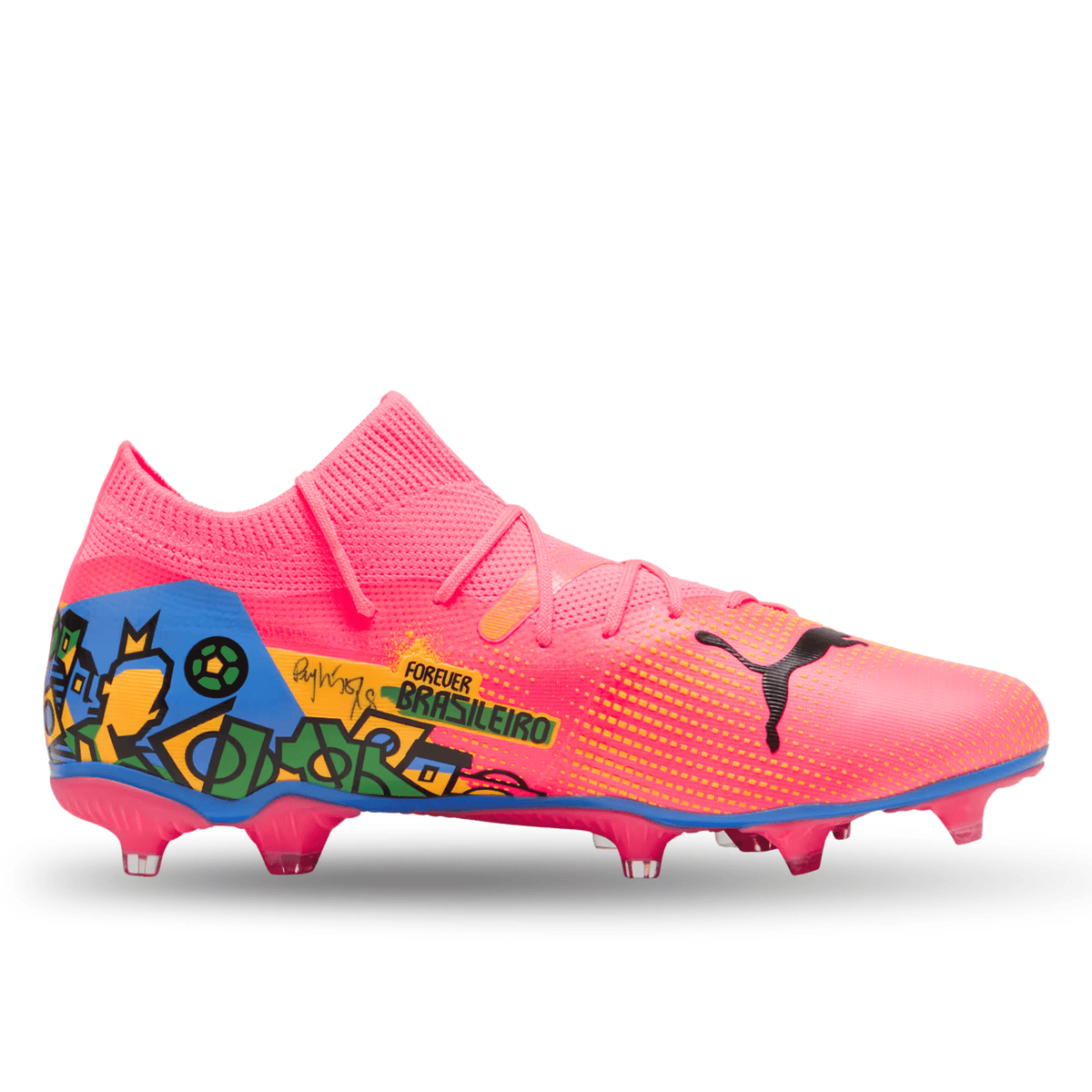 Puma Future 7 Match NJR FG/AG Soccer Cleats (Sunset Glow/Puma Black) | SoccerWearhouse