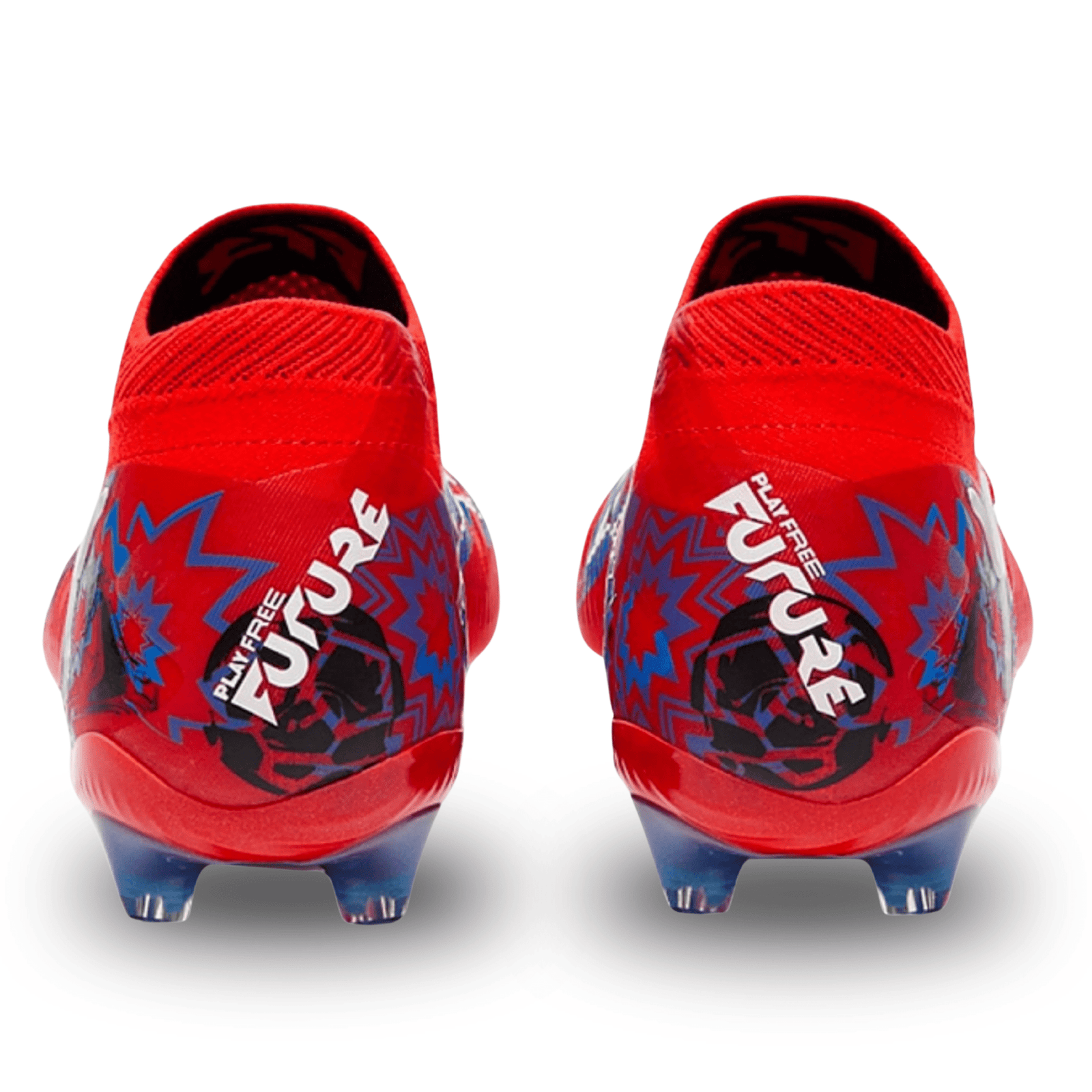 Puma Future 8 Ultimate Playmaker Firm Ground Soccer Cleats (Red/Black/Blue/Pink Pixel) | SoccerWearhouse