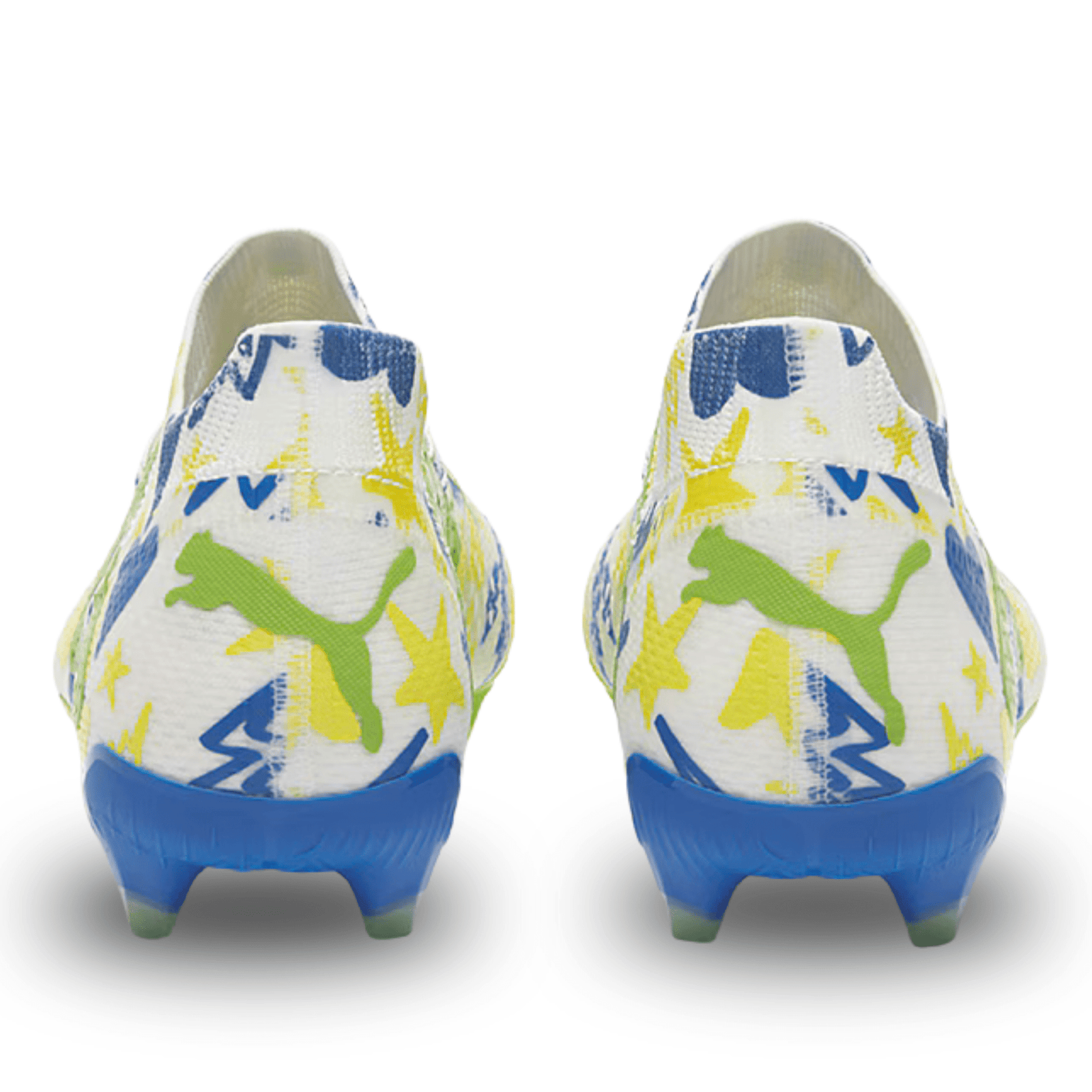 Puma Future Ultimate X Neymar Jr FG/AG Soccer Cleats (Puma White/Racing Blue/Parakeet Green) | SoccerWearhouse