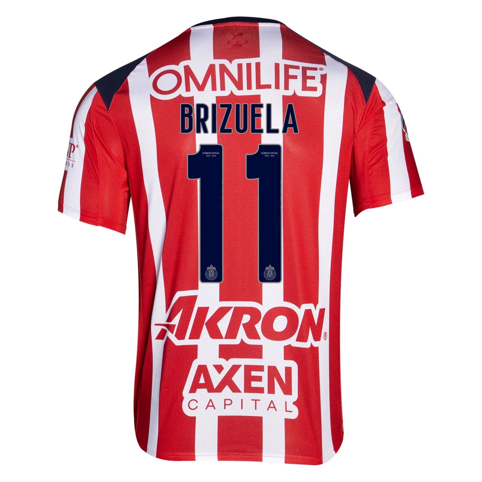 Puma Isaac Brizuela Men's Chivas De Guadalajara Home Jersey 25/26 (Puma Red/White) | SoccerWearhouse