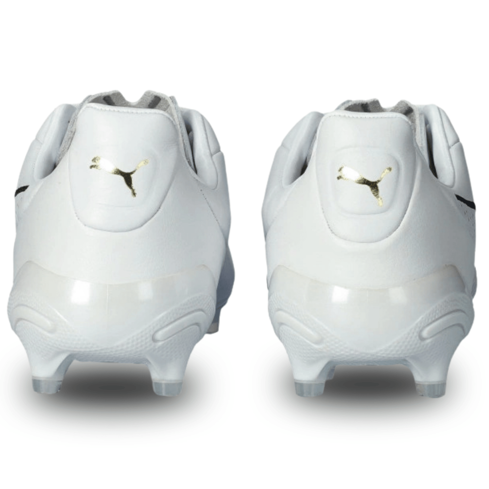 PUMA King Platinum FG/AG Soccer Cleats (White/Metallic Gold/Black) | SoccerWearhouse
