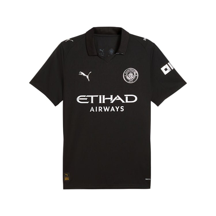 Puma Lewis Men's Manchester City Away Jersey 25/26 w/ NRFR + EPL Patches (Puma Black) | SoccerWearhouse