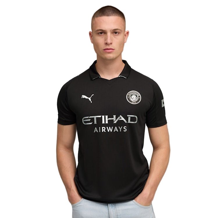 Puma Lewis Men's Manchester City Away Jersey 25/26 w/ NRFR + EPL Patches (Puma Black) | SoccerWearhouse