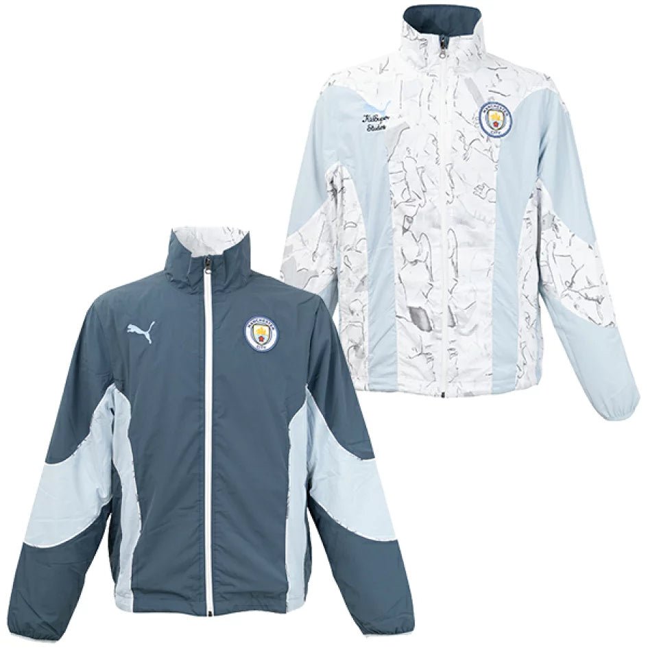 Puma Manchester City 25/26 Kid Super Reversible Jacket (Grey Skies/Team Light Blue) | SoccerWearhouse