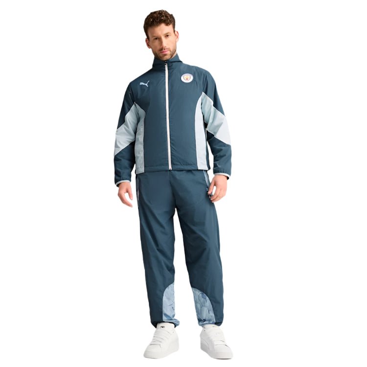 Puma Manchester City 25/26 Kid Super Reversible Jacket (Grey Skies/Team Light Blue) | SoccerWearhouse