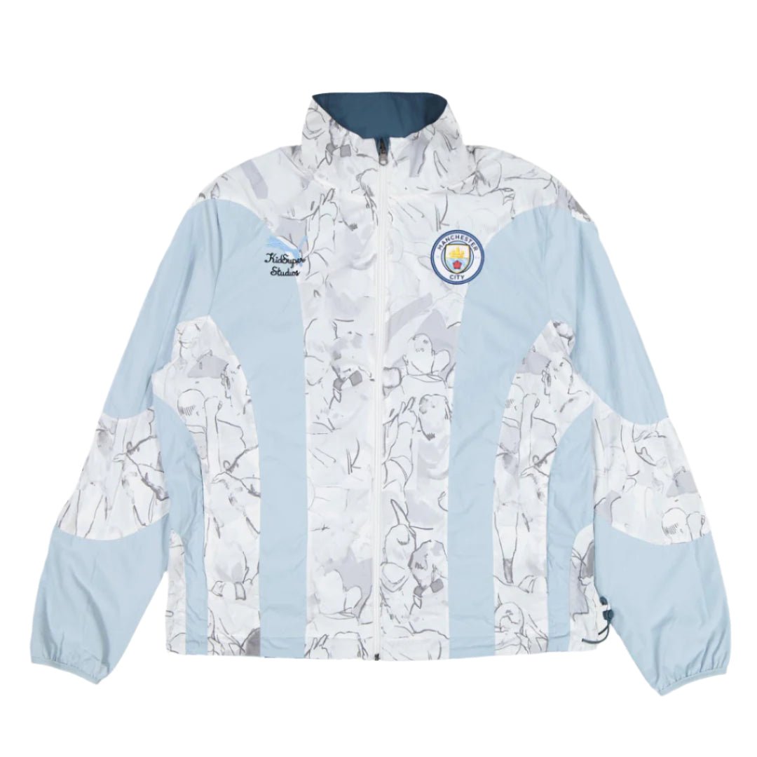 Puma Manchester City 25/26 Kid Super Reversible Jacket (Grey Skies/Team Light Blue) | SoccerWearhouse