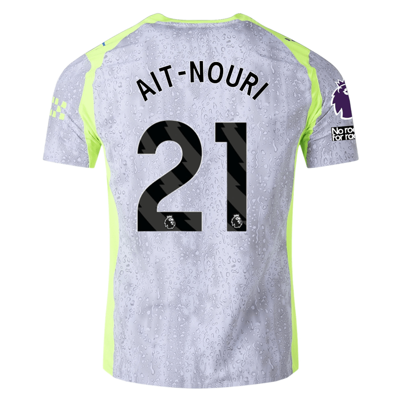 Puma Manchester City Authentic Ait - nouri Third Jersey w/ EPL + No Room For Racism 25/26 (Cool Weather/Pro Green) | SoccerWearhouse