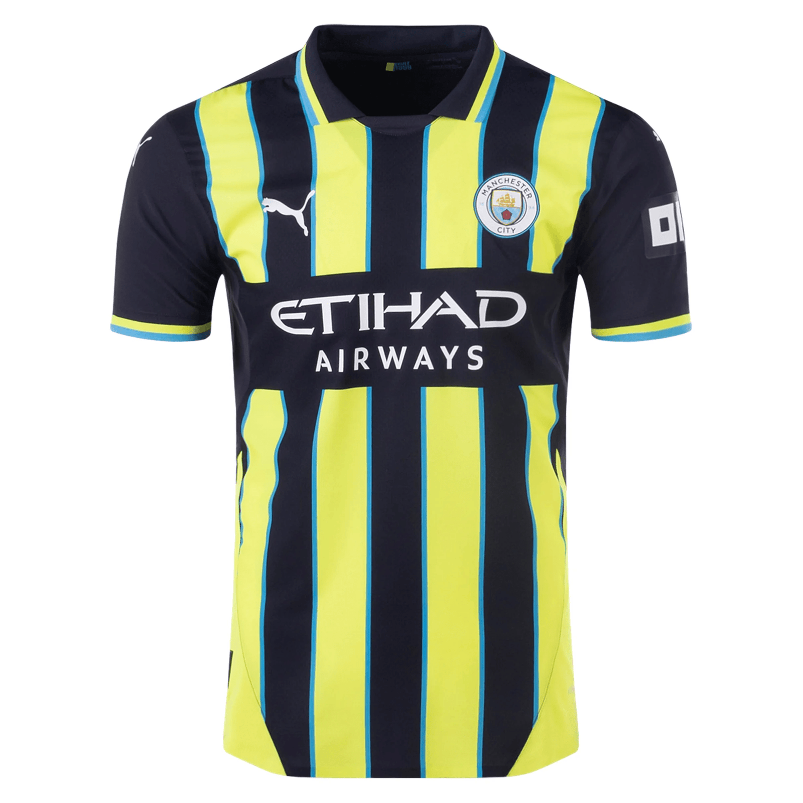 Puma Manchester City Authentic Away Jersey 24/25 (New Navy/Yellow Glow) | SoccerWearhouse