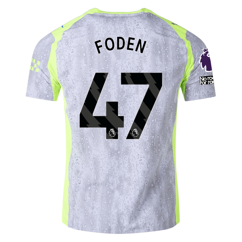Puma Manchester City Authentic Foden Third Jersey w/ EPL + No Room For Racism 25/26 (Cool Weather/Pro Green) | SoccerWearhouse