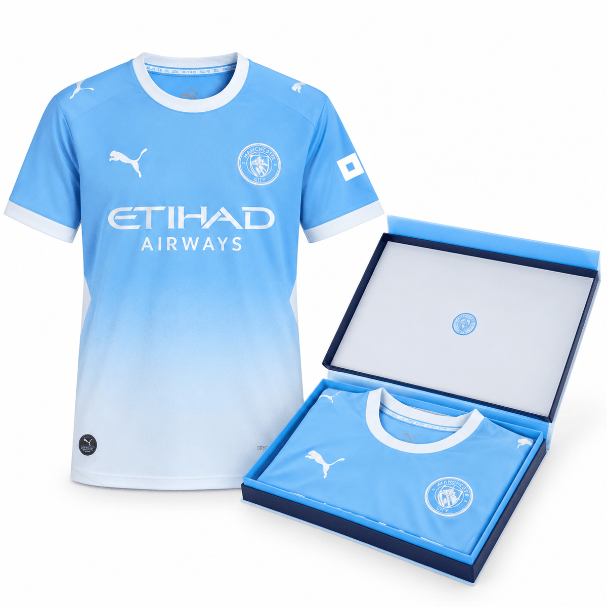 Puma Manchester City Authentic Home Jersey w/ Box 26/27 (Light Blue/Icy Blue) | SoccerWearhouse