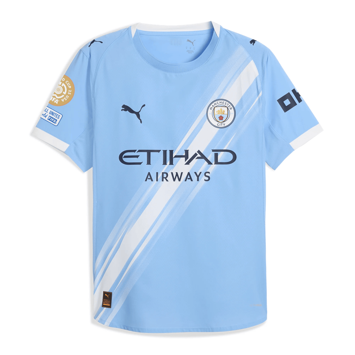 Puma Manchester City Authentic Home Jersey w/ Cub World Cup Patches 25/26 (Team Light Blue/White) | SoccerWearhouse