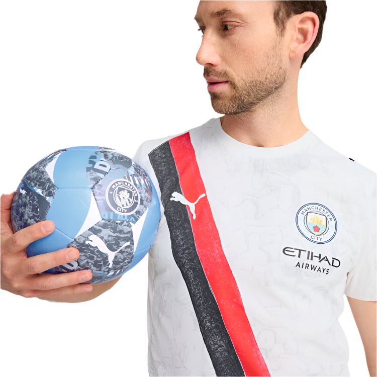 Puma Manchester City Authentic Kid Super Jersey w/ Club World Cup Patches 25/26 (Puma White/Puma Black) | SoccerWearhouse