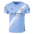Puma Manchester City Authentic Home Jersey w/ Champions League Patches 25/26 (Team Light Blue/White)