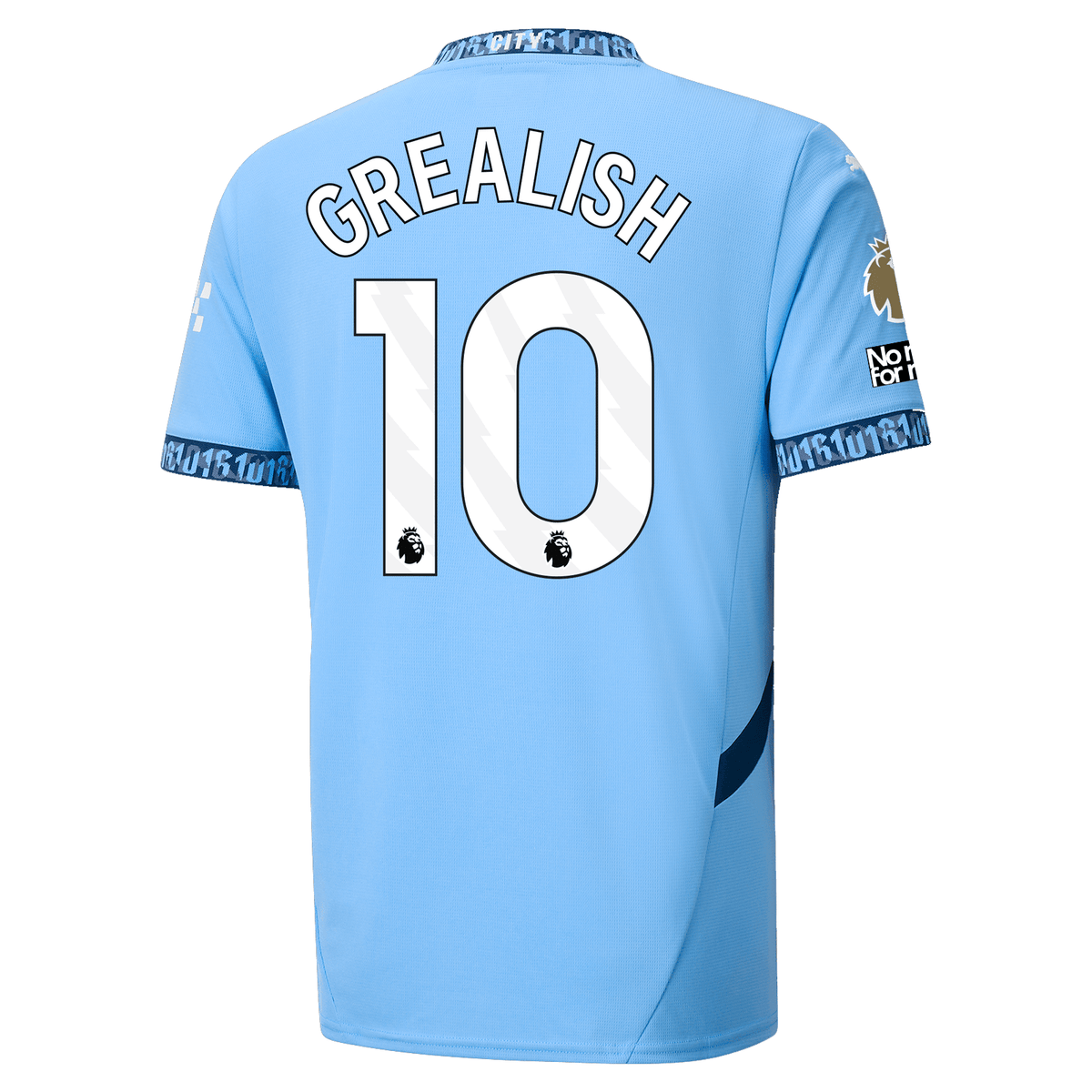 Puma Manchester City Jack Grealish Home Jersey w/ EPL + No Room For Racism + Club World Cup Patches 24/25 (Team Light Blue/Marine Blue) | SoccerWearhouse