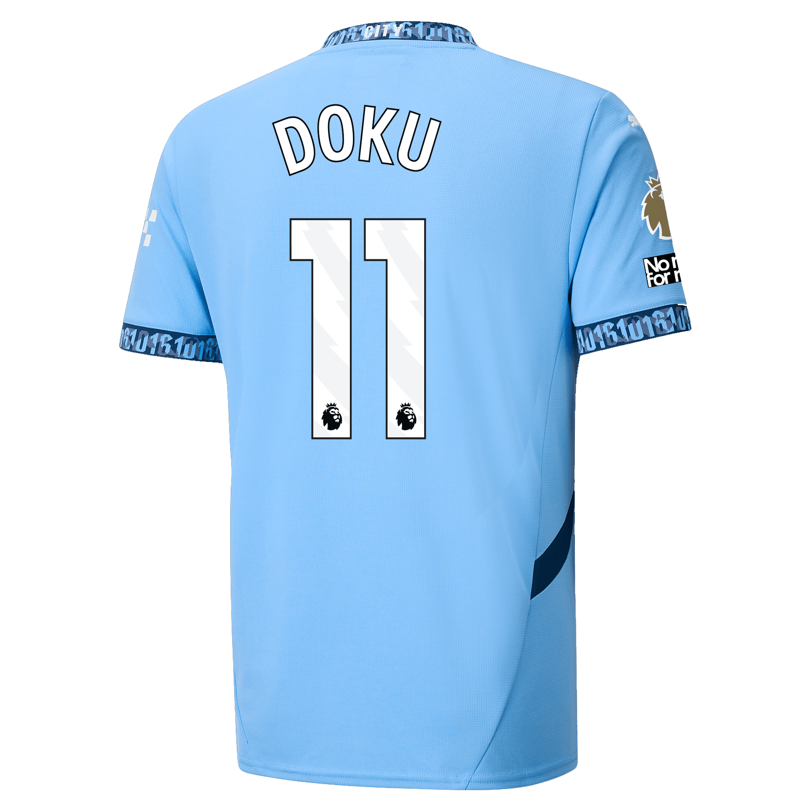 Puma Manchester City Jérémy Doku Home Jersey w/ EPL + No Room For Racism + Club World Cup Patches 24/25 (Team Light Blue/Marine Blue) | SoccerWearhouse