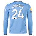 Puma Manchester City Joško Gvardiol Home Long Sleeve Jersey w/ EPL + No Room For Racism Patch 24/25 (Team Light/Marine Blue)