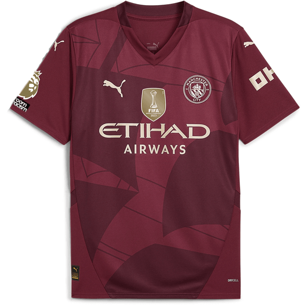 Puma Manchester City Joško Gvardiol Third Jersey w/ EPL + No Room For Racism + Club World Cup Patches24/25 (Dark Jasper) | SoccerWearhouse