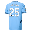 Puma Manchester City Manuel Akanji Home Jersey w/ EPL + No Room For Racism + Club World Cup Patches 24/25 (Team Light Blue/Marine Blue)
