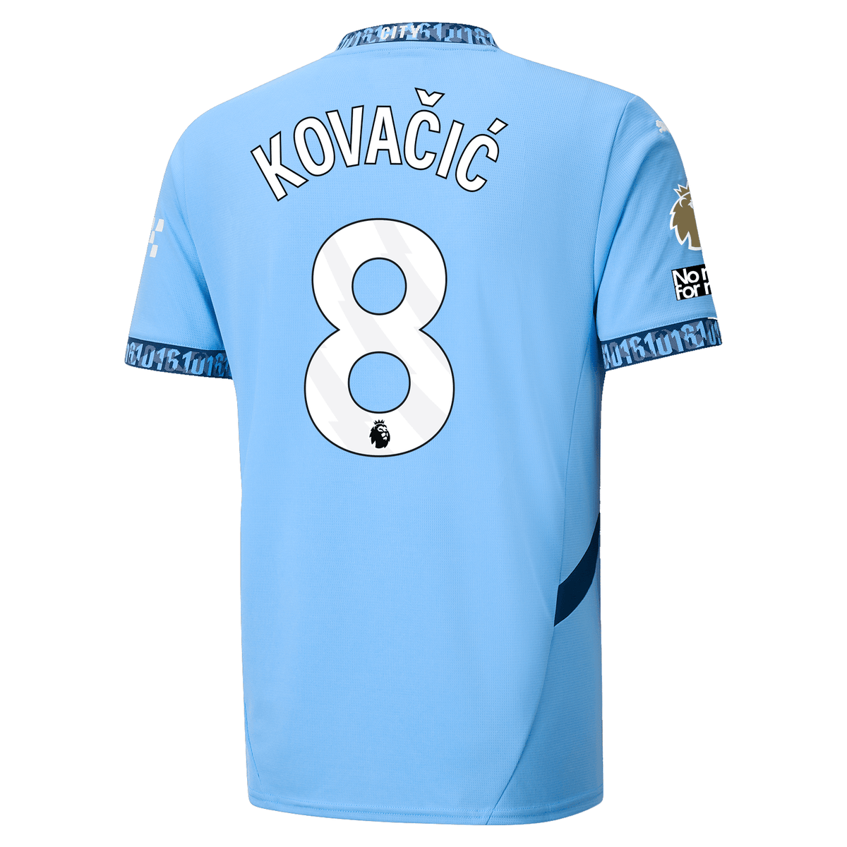 Puma Manchester City Mateo Kovačić Authentic Home Jersey w/ EPL + No Room For Racism Patch 24/25 (Team Light Blue/Marine Blue) | SoccerWearhouse