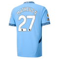 Puma Manchester City Matheus Nunes Authentic Home Jersey w/ EPL + No Room For Racism Patch 24/25 (Team Light Blue/Marine Blue)