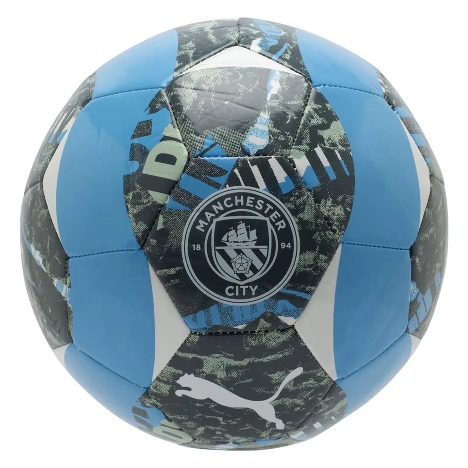 Puma Manchester City Prematch Mini Ball (Gray/Light Blue) | SoccerWearhouse