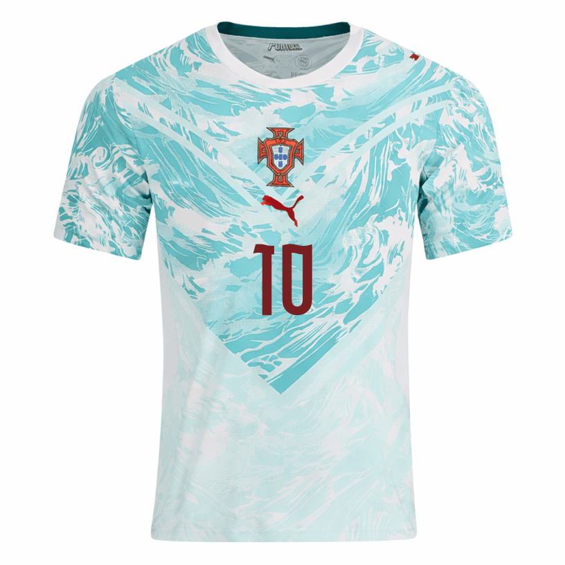 PUMA Men's Bernardo Portugal 2026 Authentic Match Away Jersey (White/Green Lagoon) | SoccerWearhouse