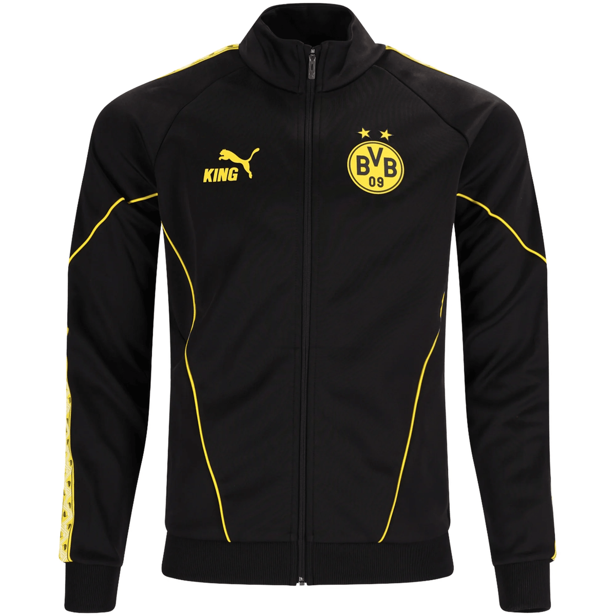 PUMA Mens Borussia Dortmund BVB King Anthem Jacket 26/27 (Black/Yellow) | SoccerWearhouse