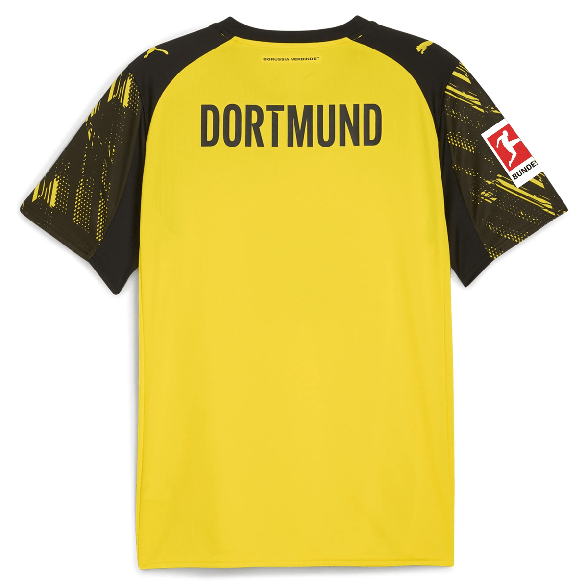Puma Men's BVB Dortmund Home Jersey w/ Bundesliga Patch 25/26 (Faster Yellow/Black) | SoccerWearhouse