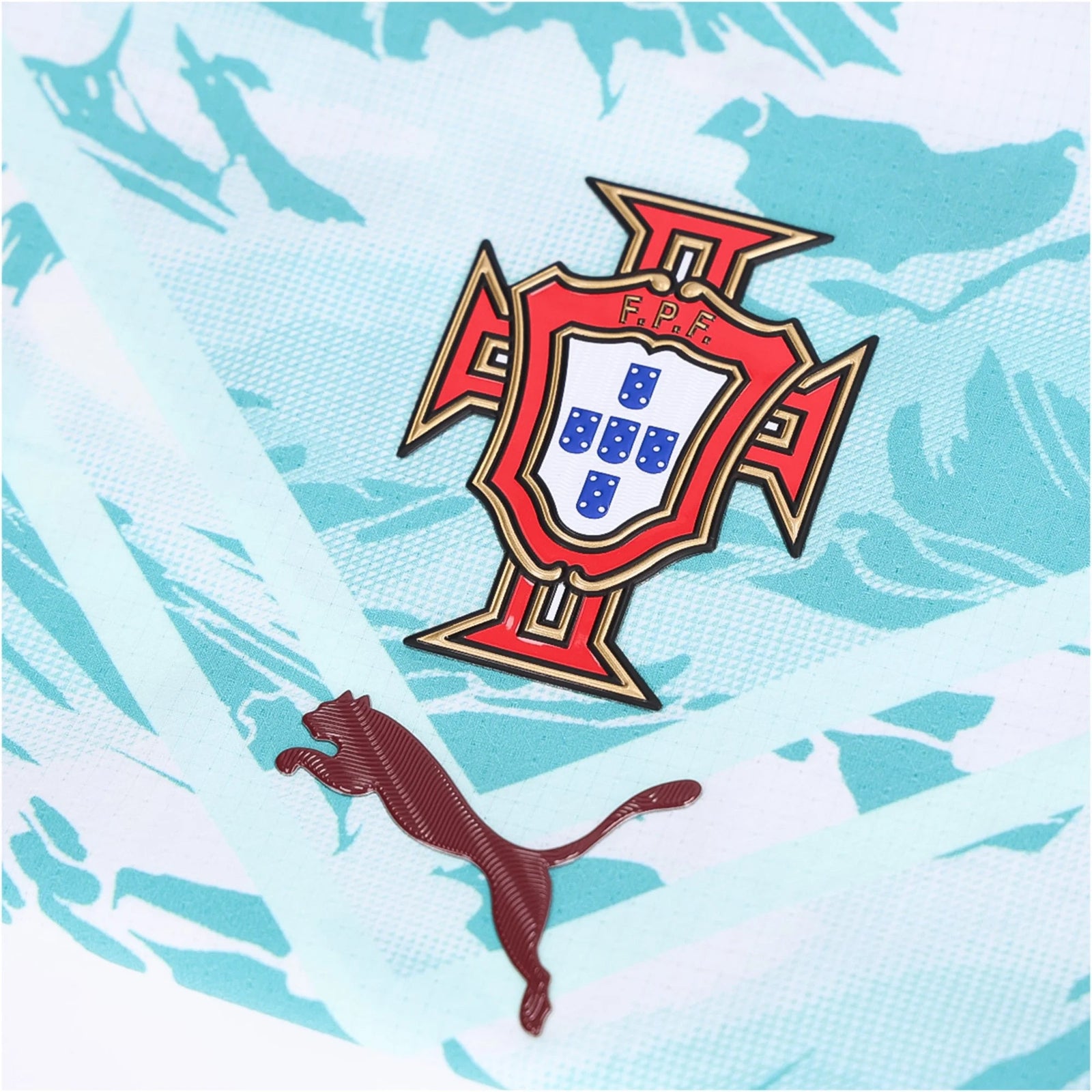 PUMA Men's Portugal 2026 Authentic Match Away Jersey (White/Green Lagoon) | SoccerWearhouse