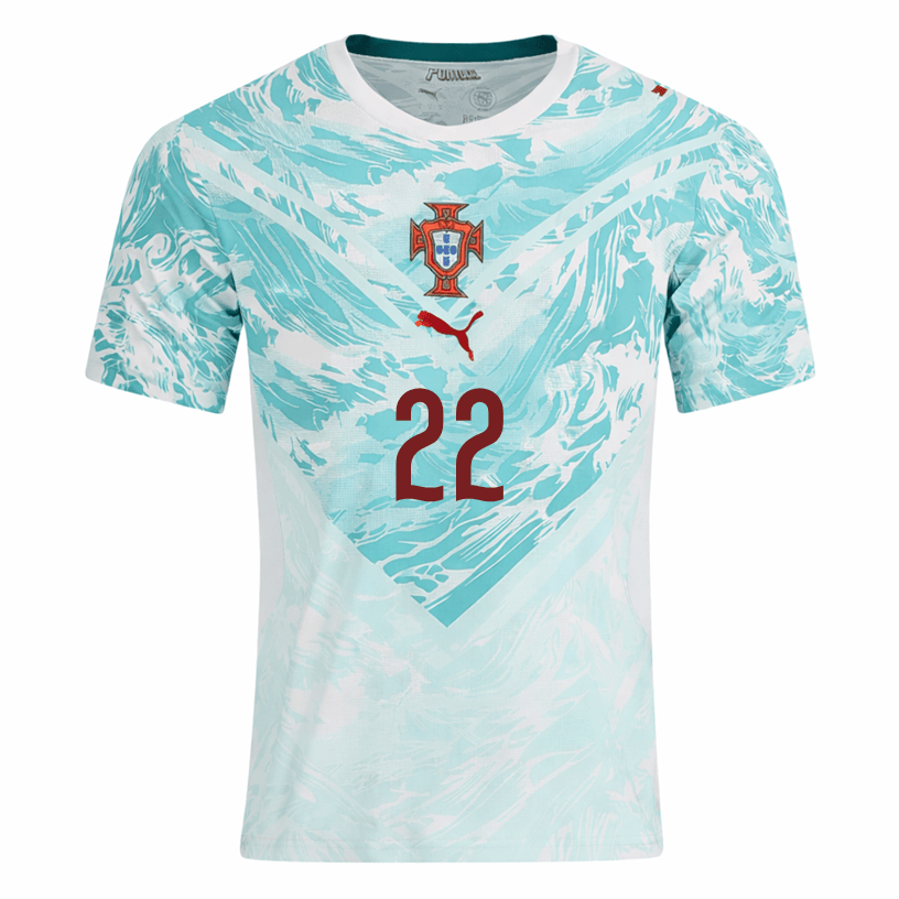 PUMA Men's Diogo Costa Portugal 2026 Authentic Match Away Jersey (White/Green Lagoon) | SoccerWearhouse