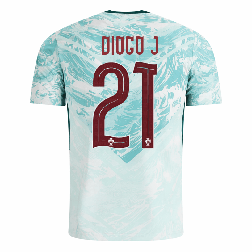 PUMA Men's Diogo J. Portugal 2026 Authentic Match Away Jersey (White/Green Lagoon) | SoccerWearhouse