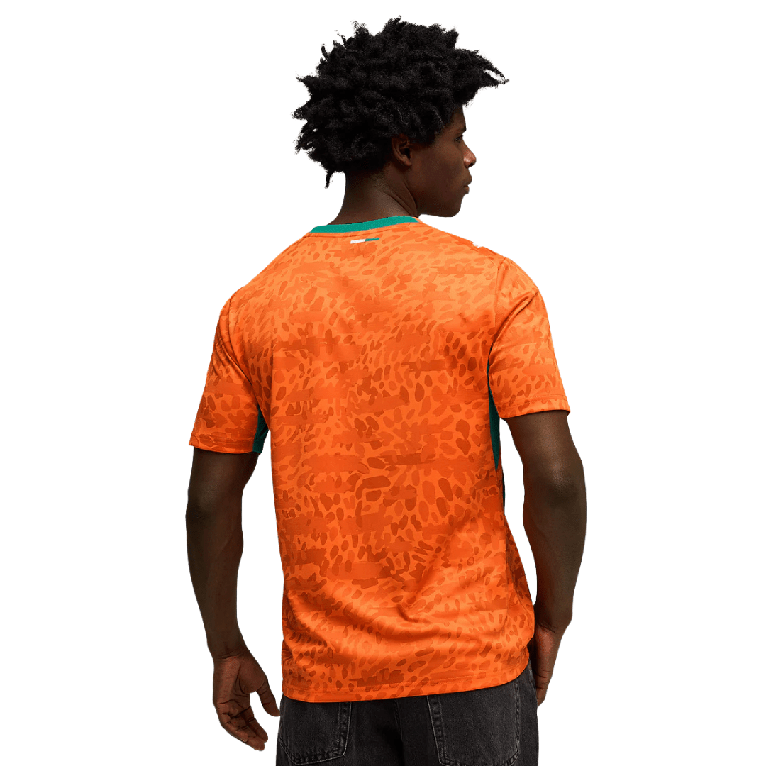 Puma Mens Ivory Coast Home Jersey 2026 (Orange/Green) | SoccerWearhouse